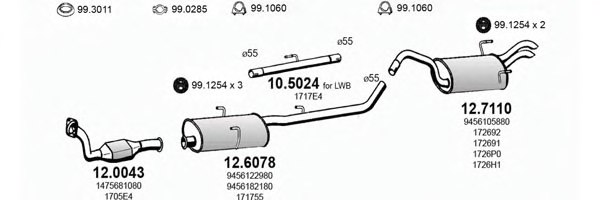 ASSO ART1833 Exhaust System